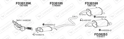 Sistema de gases de escape Ford FIESTA VI