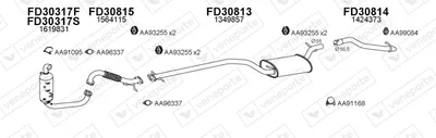 Sistema de gases de escape Ford FOCUS II · Ford FOCUS II Estate Van