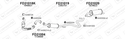 Sistema de gases de escape Ford ECOSPORT