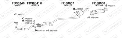 Sistema de gases de escape Ford FIESTA III
