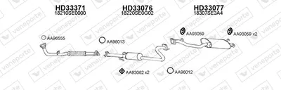 Sistema de gases de escape Honda ACCORD III