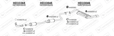 Sistema de gases de escape Honda CIVIC IV Hatchback · Honda CRX II