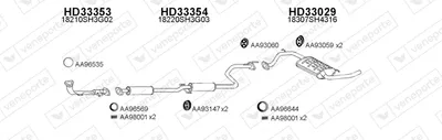 Sistema de gases de escape Honda CIVIC IV Saloon