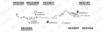Sistema de gases de escape Honda CIVIC IV Saloon