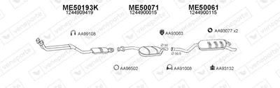 Sistema de gases de escape Mercedes-Benz 124 Saloon