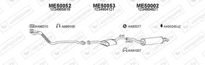 Sistema de gases de escape Mercedes-Benz 123 Saloon