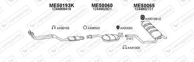 Sistema de gases de escape Mercedes-Benz 124 T-Model