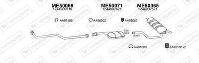 Sistema de gases de escape Mercedes-Benz 124 T-Model