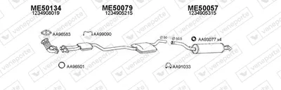 Sistema de gases de escape Mercedes-Benz 123 Saloon