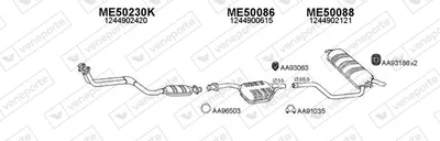 Sistema de gases de escape Mercedes-Benz 124 T-Model