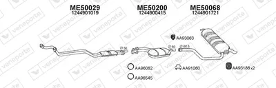 Sistema de gases de escape Mercedes-Benz 124 T-Model