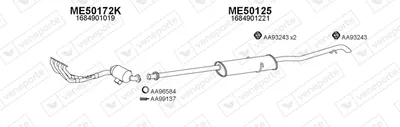 Sistema de gases de escape Mercedes-Benz A-CLASS