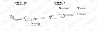 Sistema de gases de escape Mercedes-Benz A-CLASS