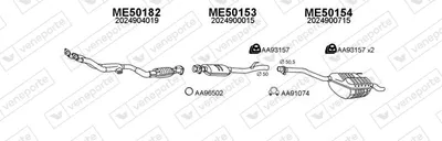 Sistema de gases de escape Mercedes-Benz C-CLASS