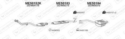 Sistema de gases de escape Mercedes-Benz C-CLASS