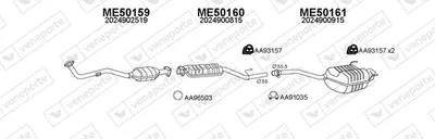 Sistema de gases de escape Mercedes-Benz C-CLASS
