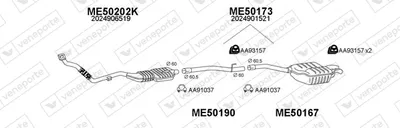 Sistema de gases de escape Mercedes-Benz C-CLASS · Mercedes-Benz C-CLASS T-Model