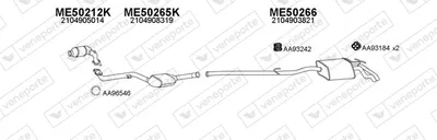 Sistema de gases de escape Mercedes-Benz E-CLASS