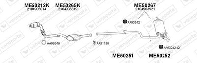 Sistema de gases de escape Mercedes-Benz E-CLASS T-Model · Mercedes-Benz E-CLASS Platform/Chassis