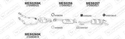 Sistema de gases de escape Mercedes-Benz E-CLASS