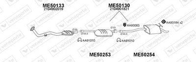 Sistema de gases de escape Mercedes-Benz E-CLASS