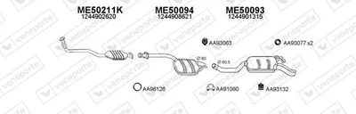 Sistema de gases de escape Mercedes-Benz 124 Saloon · Mercedes-Benz E-CLASS