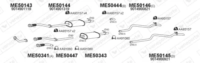 Sistema de gases de escape Mercedes-Benz SPRINTER 2-t Platform/Chassis · Mercedes-Benz SPRINTER 2-t Van · Mercedes-Benz SPRINTER 2-t Bus