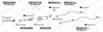 Sistema de gases de escape Mercedes-Benz SPRINTER 4-t Bus · Mercedes-Benz SPRINTER 4-t Van · Mercedes-Benz SPRINTER 4-t Platform/Chassis