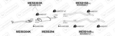 Sistema de gases de escape Mercedes-Benz SPRINTER 4-t Van · Mercedes-Benz SPRINTER 4-t Platform/Chassis