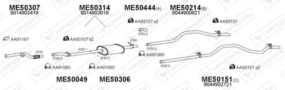 Sistema de gases de escape Mercedes-Benz SPRINTER 4-t Bus · Mercedes-Benz SPRINTER 4-t Van · Mercedes-Benz SPRINTER 4-t Platform/Chassis