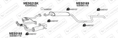 Sistema de gases de escape Mercedes-Benz VITO Bus · Mercedes-Benz VITO Van · Mercedes-Benz V-CLASS