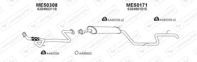 Sistema de gases de escape Mercedes-Benz VITO Bus