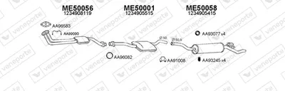 Sistema de gases de escape Mercedes-Benz 123 T-Model