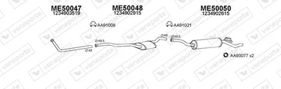 Sistema de gases de escape Mercedes-Benz 123 T-Model