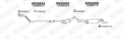 Sistema de gases de escape Mercedes-Benz 123 T-Model