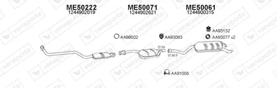 Sistema de gases de escape Mercedes-Benz 124 Saloon