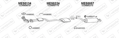 Sistema de gases de escape Mercedes-Benz 123 Coupe