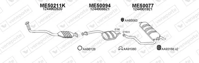 Sistema de gases de escape Mercedes-Benz 124 Saloon · Mercedes-Benz E-CLASS