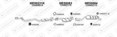 Sistema de gases de escape Mercedes-Benz 124 Coupe · Mercedes-Benz E-CLASS Coupe