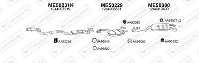 Sistema de gases de escape Mercedes-Benz 124 Coupe