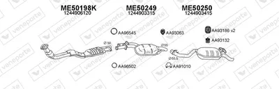 Sistema de gases de escape Mercedes-Benz E-CLASS Coupe · Mercedes-Benz E-CLASS Convertible