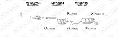 Sistema de gases de escape Mercedes-Benz 124 Saloon · Mercedes-Benz E-CLASS