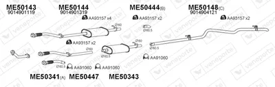 Sistema de gases de escape Mercedes-Benz SPRINTER 3-t Bus · Mercedes-Benz SPRINTER 3-t Van