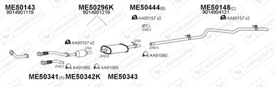 Sistema de gases de escape Mercedes-Benz SPRINTER 3-t Bus · Mercedes-Benz SPRINTER 3-t Van