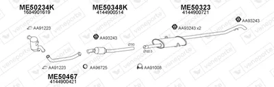 Sistema de gases de escape Mercedes-Benz VANEO