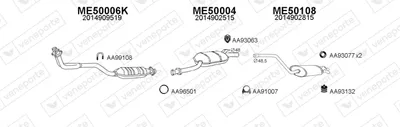 Sistema de gases de escape Mercedes-Benz 190