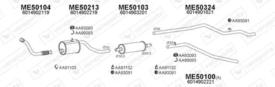 Sistema de gases de escape Mercedes-Benz T1 Van