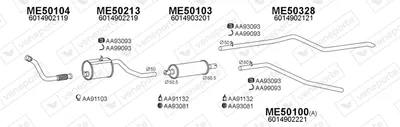 Sistema de gases de escape Mercedes-Benz T1 Platform/Chassis