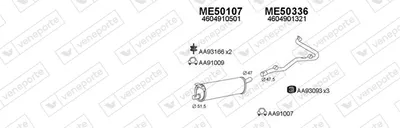 Sistema de gases de escape VENEPORTE 500205