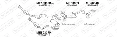Sistema de gases de escape Mercedes-Benz M-CLASS